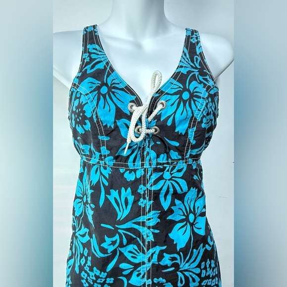 Floral Blue Dress One Piece - Picture 2 of 6